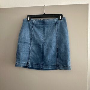 Free People Light Blue Modern Femme Mini Skirt